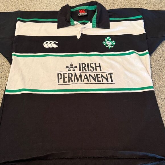 CANTERBURY OF NEW ZEALAND Vintage Irish Permanent Rugby Shirt - Picture 2 of 10